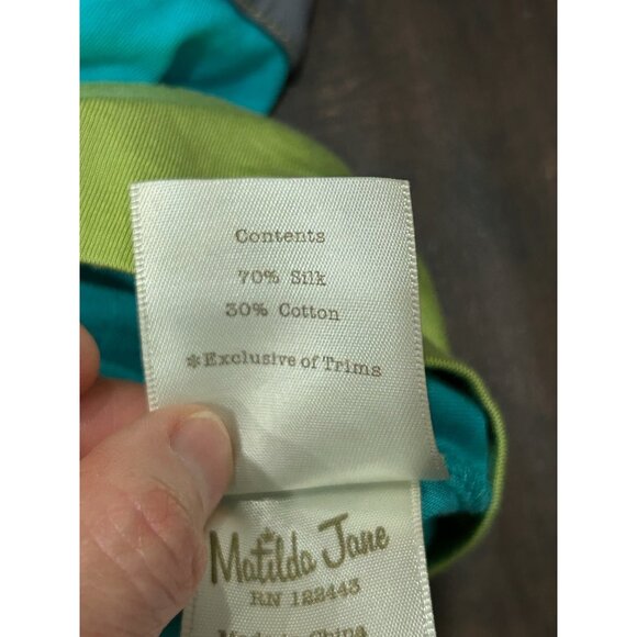 Matilda Jane Sleeveless Colorblock Tank Top Button Strap Accents Sz Medium - Picture 6 of 9